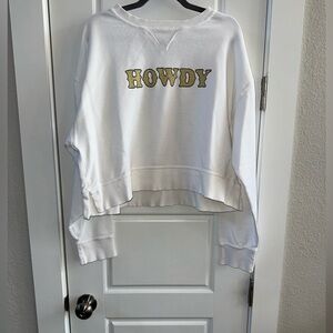Chicka-d White 'Howdy' Women's Sweater NWOT